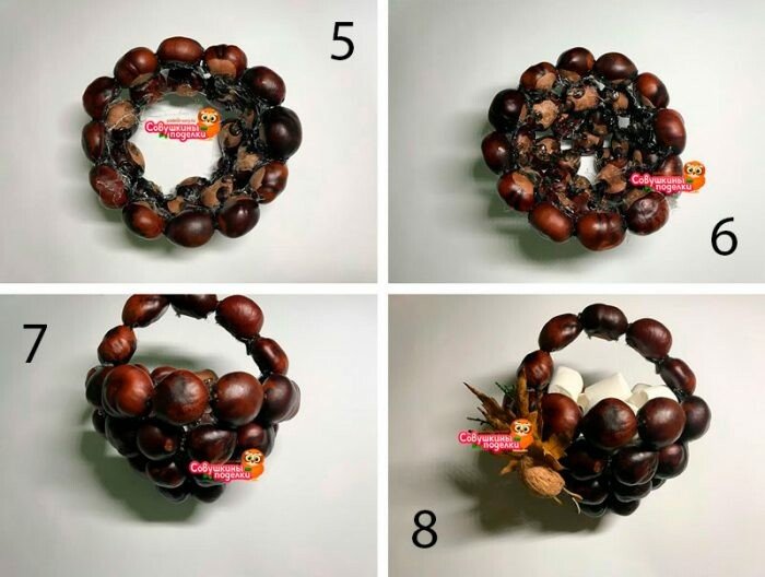 Вироби з каштанів на тему осінь у дитячий садок та школу