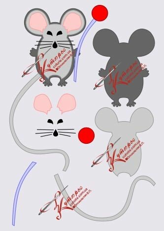 Мишка з фетру своїми руками з викрійками — символ 2020 року Мишка з фетру своїми руками з викрійками — символ 2020 року