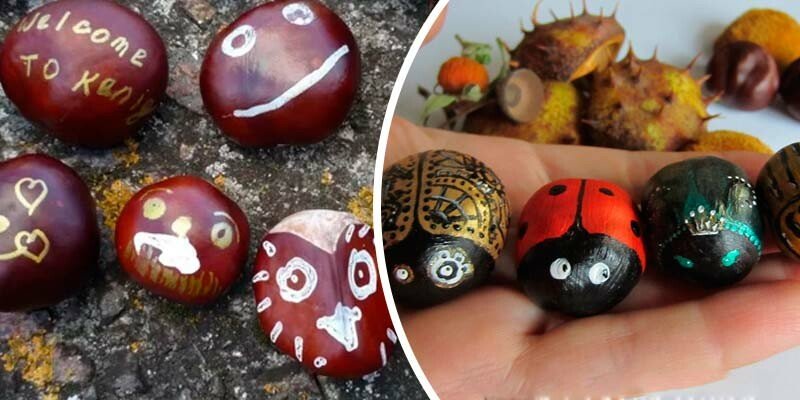 Вироби з каштанів на тему осінь у дитячий садок та школу