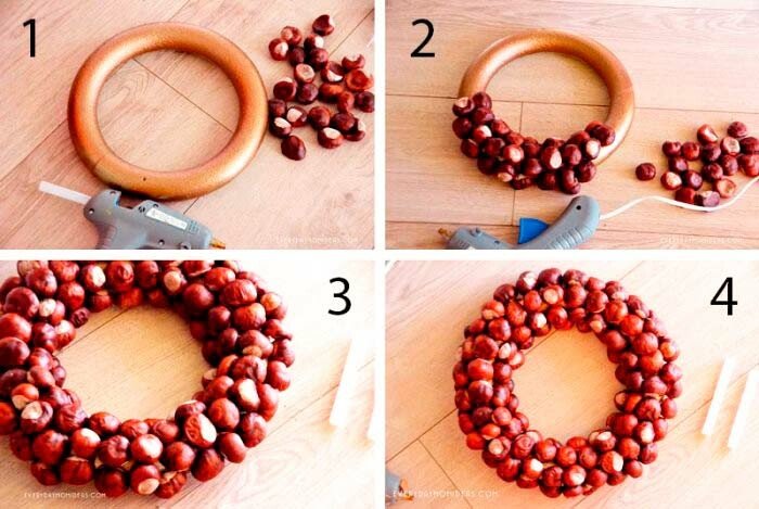 Вироби з каштанів на тему осінь у дитячий садок та школу