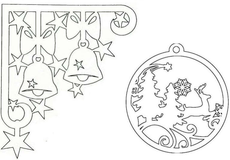 Трафарети на вікна до нового року 2020 для вирізання з паперу