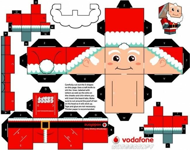 Дід мороз з паперу своїми руками + шаблони і трафарети для вирізання Дід мороз з паперу своїми руками + шаблони і трафарети для вирізання