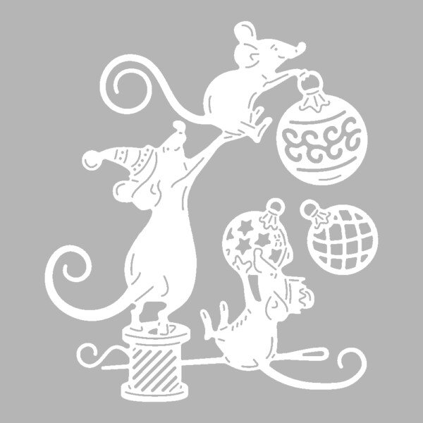 Трафарети на вікна до нового року 2020 для вирізання з паперу