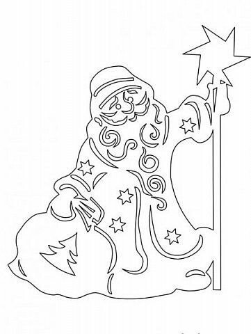 Дід мороз з паперу своїми руками + шаблони і трафарети для вирізання Дід мороз з паперу своїми руками + шаблони і трафарети для вирізання