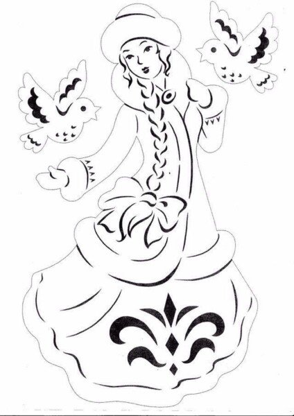 Трафарети на вікна до нового року 2020 для вирізання з паперу