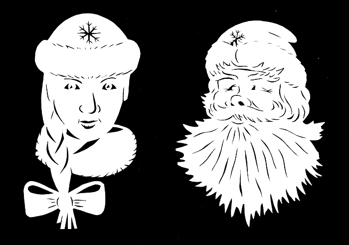 Дід мороз з паперу своїми руками + шаблони і трафарети для вирізання Дід мороз з паперу своїми руками + шаблони і трафарети для вирізання