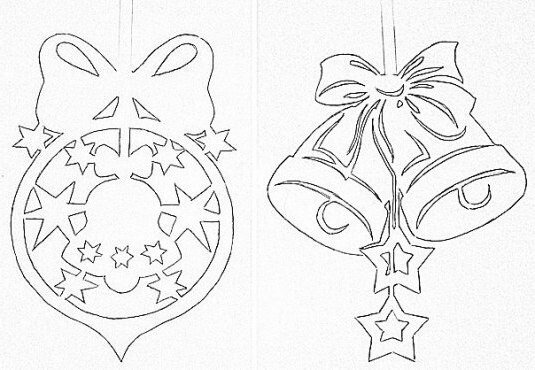 Трафарети на вікна до нового року 2020 для вирізання з паперу