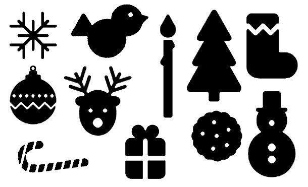 Трафарети на вікна до нового року 2020 для вирізання з паперу