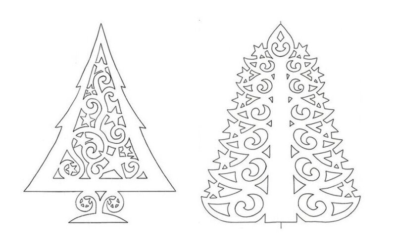 Трафарети на вікна до нового року 2020 для вирізання з паперу