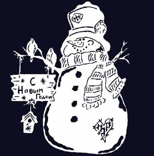 Трафарети на вікна до нового року 2020 для вирізання з паперу