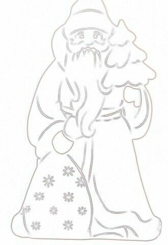 Дід мороз з паперу своїми руками + шаблони і трафарети для вирізання Дід мороз з паперу своїми руками + шаблони і трафарети для вирізання