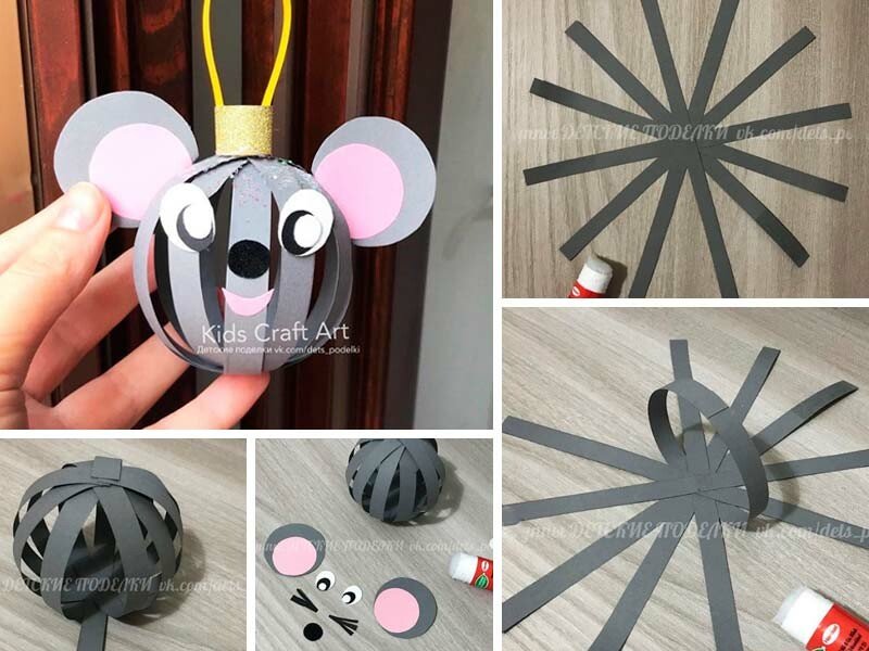 Щур (миша) своїми руками — символ 2020 року з різних матеріалів (схеми і викрійки)