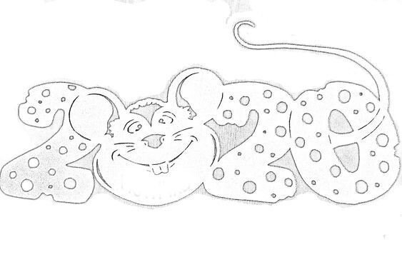 Трафарети на вікна до нового року 2020 для вирізання з паперу