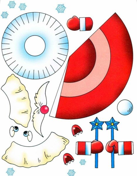 Дід мороз з паперу своїми руками + шаблони і трафарети для вирізання Дід мороз з паперу своїми руками + шаблони і трафарети для вирізання