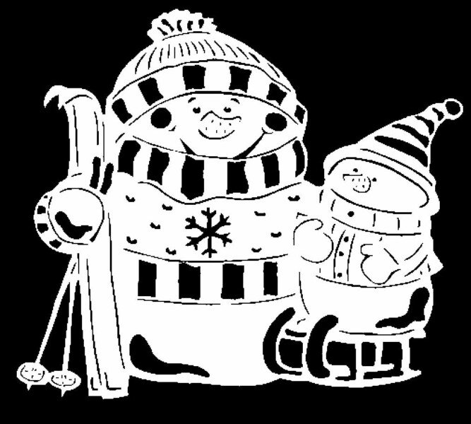 Трафарети на вікна до нового року 2020 для вирізання з паперу