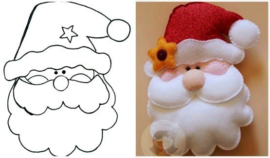 Дід мороз з паперу своїми руками + шаблони і трафарети для вирізання