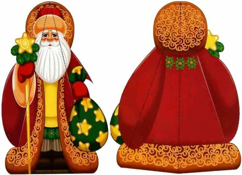 Дід мороз з паперу своїми руками + шаблони і трафарети для вирізання Дід мороз з паперу своїми руками + шаблони і трафарети для вирізання