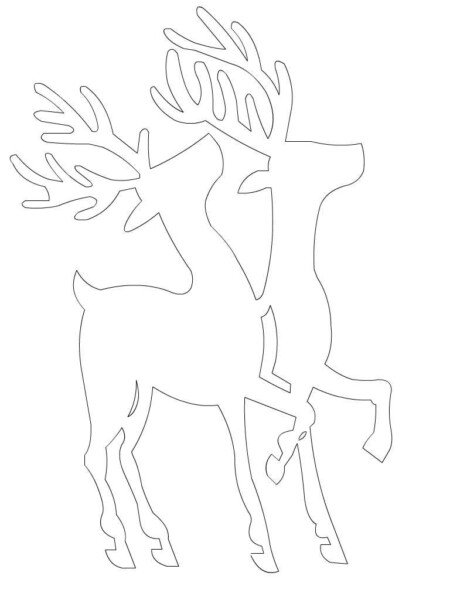 Трафарети на вікна до нового року 2020 для вирізання з паперу