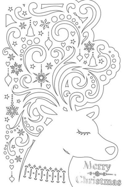 Трафарети на вікна до нового року 2020 для вирізання з паперу