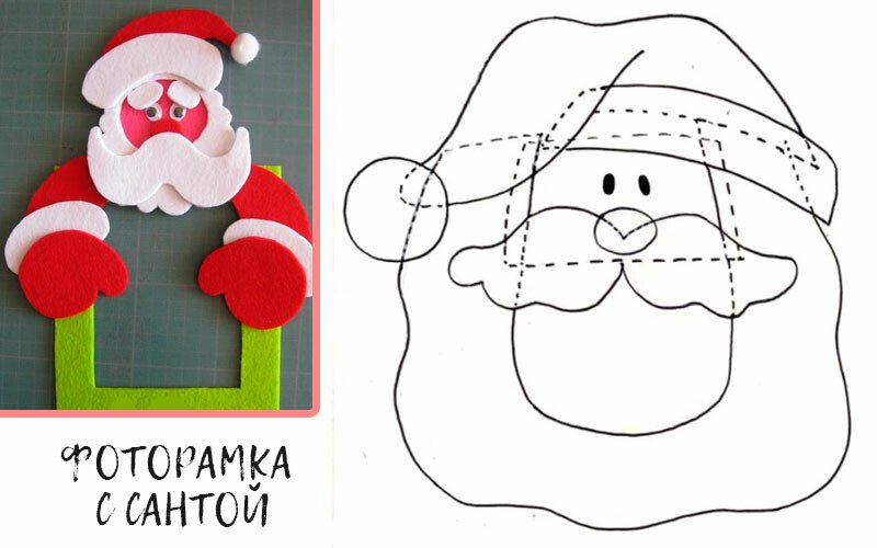 Дід мороз з паперу своїми руками + шаблони і трафарети для вирізання