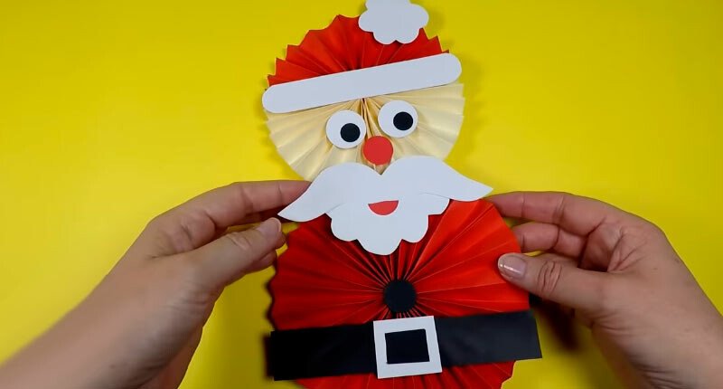 Дід мороз з паперу своїми руками + шаблони і трафарети для вирізання