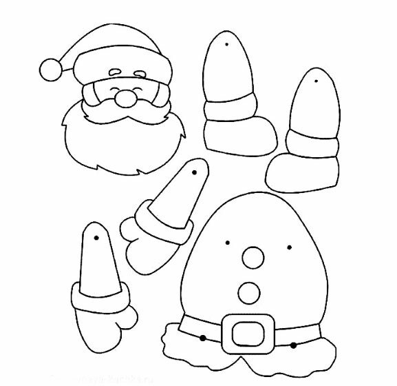 Дід мороз з паперу своїми руками + шаблони і трафарети для вирізання Дід мороз з паперу своїми руками + шаблони і трафарети для вирізання