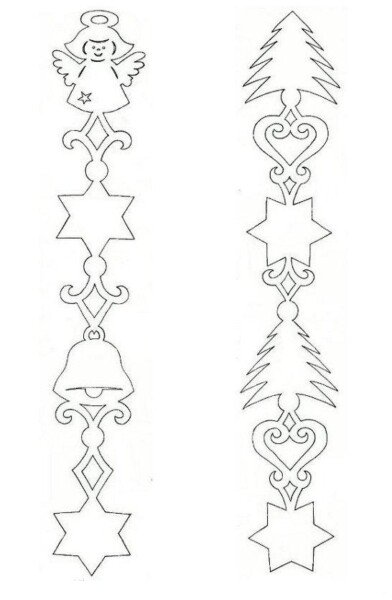 Трафарети на вікна до нового року 2020 для вирізання з паперу