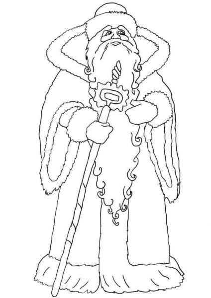 Дід мороз з паперу своїми руками + шаблони і трафарети для вирізання