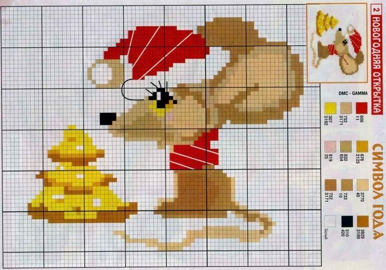 Щур (миша) своїми руками — символ 2020 року з різних матеріалів (схеми і викрійки)
