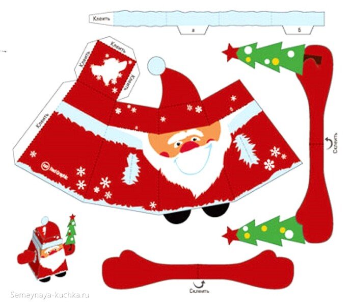Дід мороз з паперу своїми руками + шаблони і трафарети для вирізання Дід мороз з паперу своїми руками + шаблони і трафарети для вирізання
