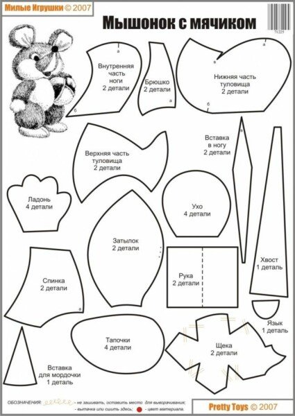 Щур (миша) своїми руками — символ 2020 року з різних матеріалів (схеми і викрійки) Щур (миша) своїми руками — символ 2020 року з різних матеріалів (схеми і викрійки)