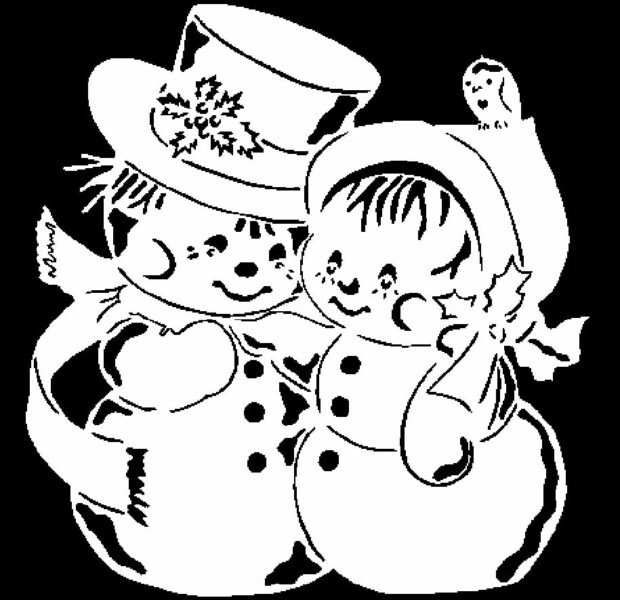 Трафарети на вікна до нового року 2020 для вирізання з паперу