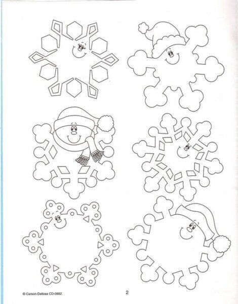 Трафарети на вікна до нового року 2020 для вирізання з паперу