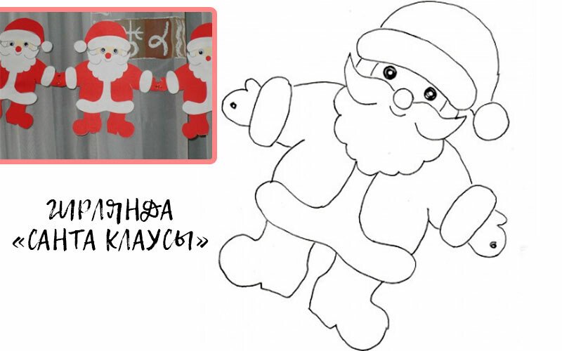Дід мороз з паперу своїми руками + шаблони і трафарети для вирізання Дід мороз з паперу своїми руками + шаблони і трафарети для вирізання
