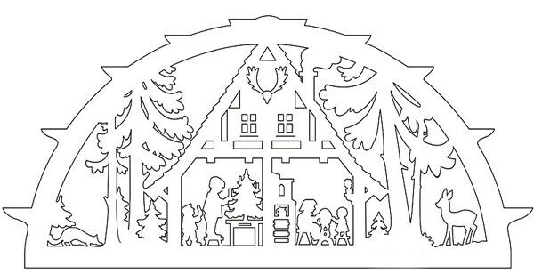 Трафарети на вікна до нового року 2020 для вирізання з паперу