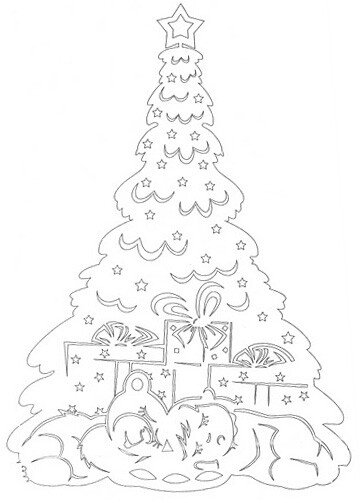 Трафарети на вікна до нового року 2020 для вирізання з паперу