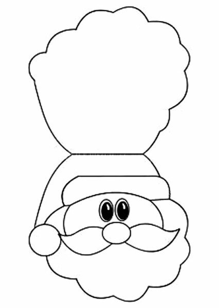 Дід мороз з паперу своїми руками + шаблони і трафарети для вирізання