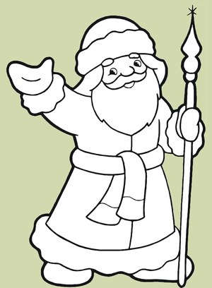 Дід мороз з паперу своїми руками + шаблони і трафарети для вирізання