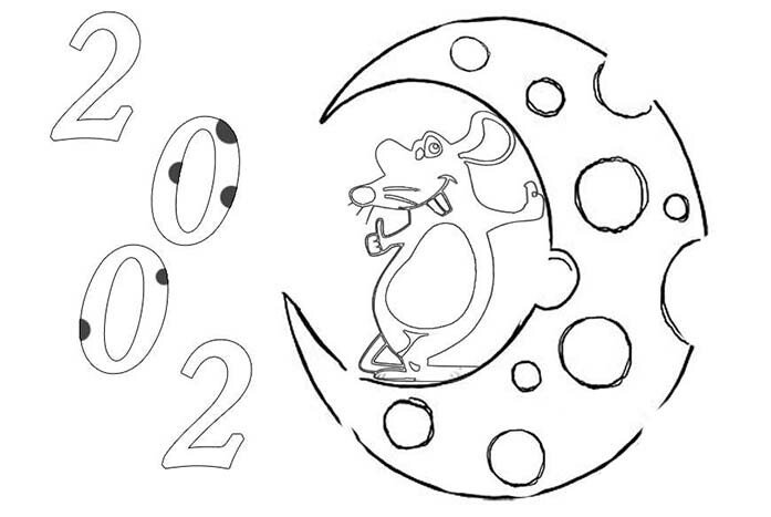 Трафарети на вікна до нового року 2020 для вирізання з паперу