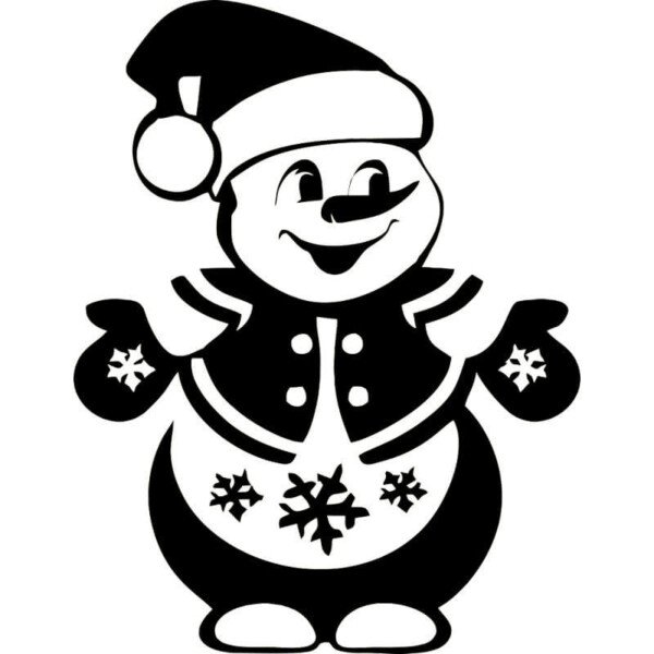 Трафарети на вікна до нового року 2020 для вирізання з паперу