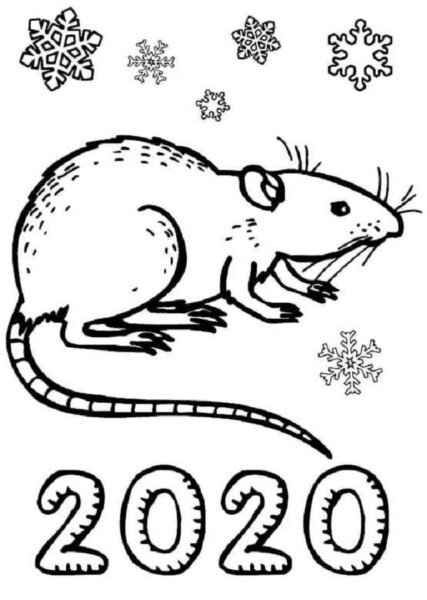 Трафарети на вікна до нового року 2020 для вирізання з паперу