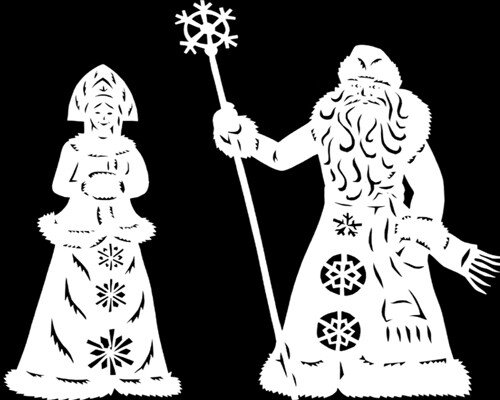 Трафарети на вікна до нового року 2020 для вирізання з паперу