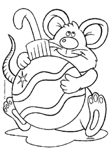 Трафарети миші (щура) для вирізання на новий рік 2020