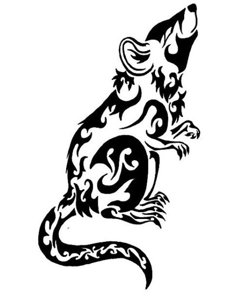 Трафарети миші (щура) для вирізання на новий рік 2020