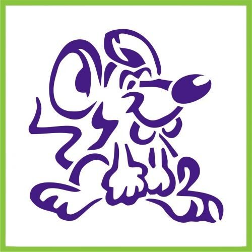 Трафарети миші (щура) для вирізання на новий рік 2020