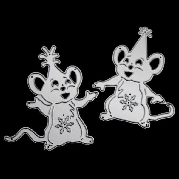 Трафарети миші (щура) для вирізання на новий рік 2020