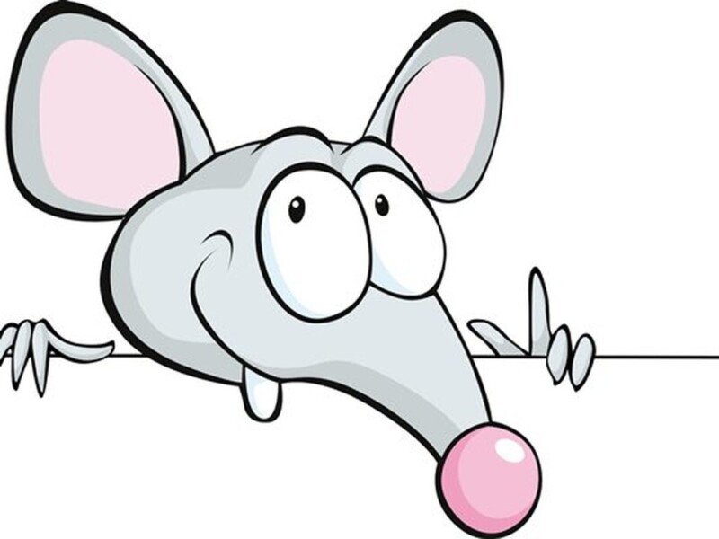 Трафарети миші (щура) для вирізання на новий рік 2020