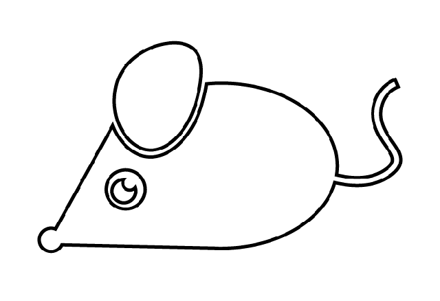 Трафарети миші (щура) для вирізання на новий рік 2020