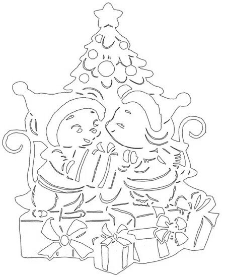 Трафарети миші (щура) для вирізання на новий рік 2020