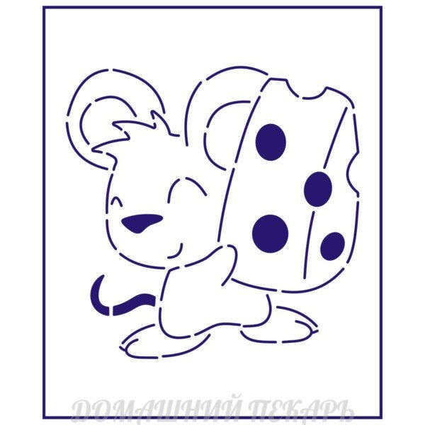 Трафарети миші (щура) для вирізання на новий рік 2020